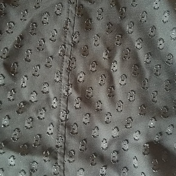 Black Button Up Blouse - Picture 2 of 5